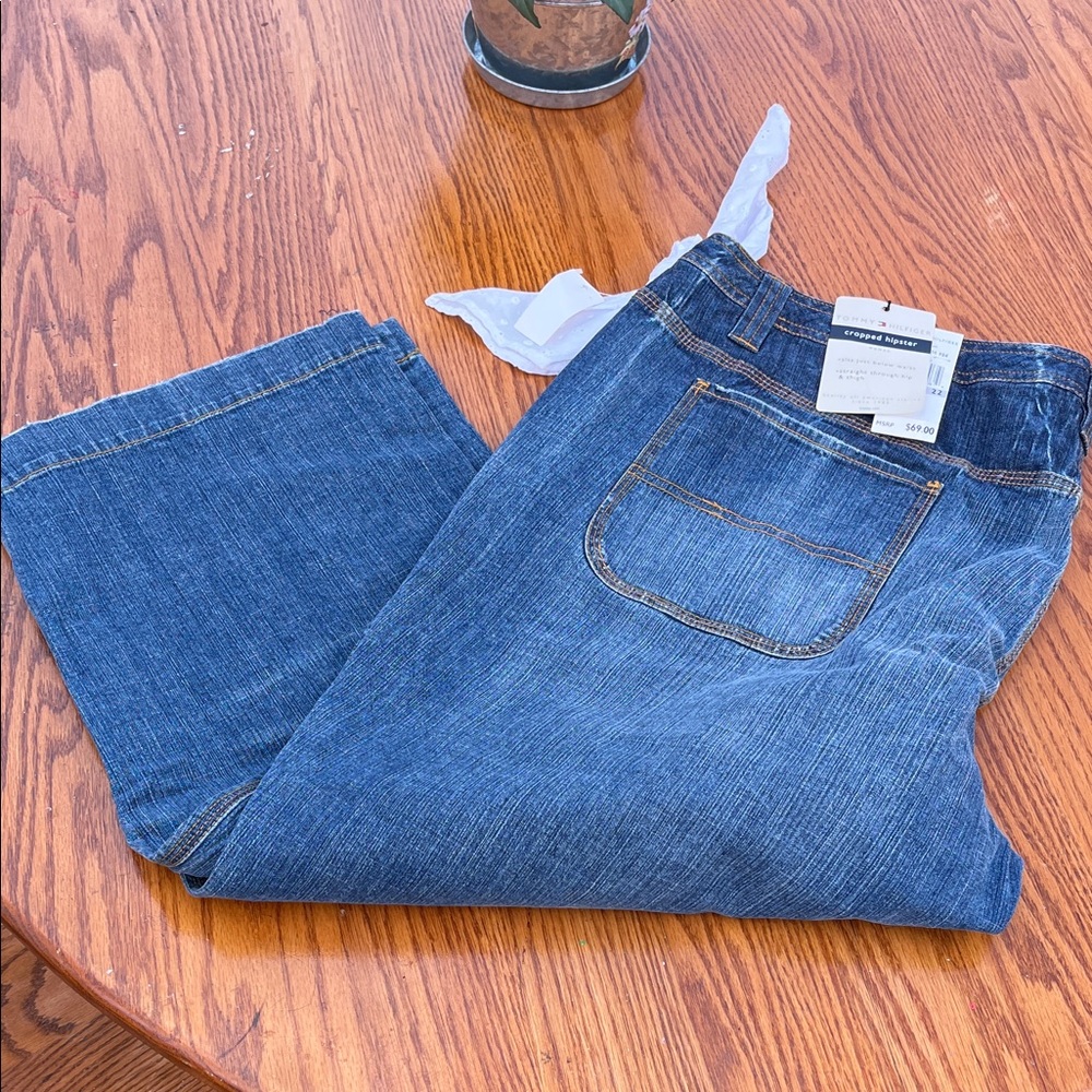Tommy Hilfiger Dark Wash Cropped Hipster Jeans